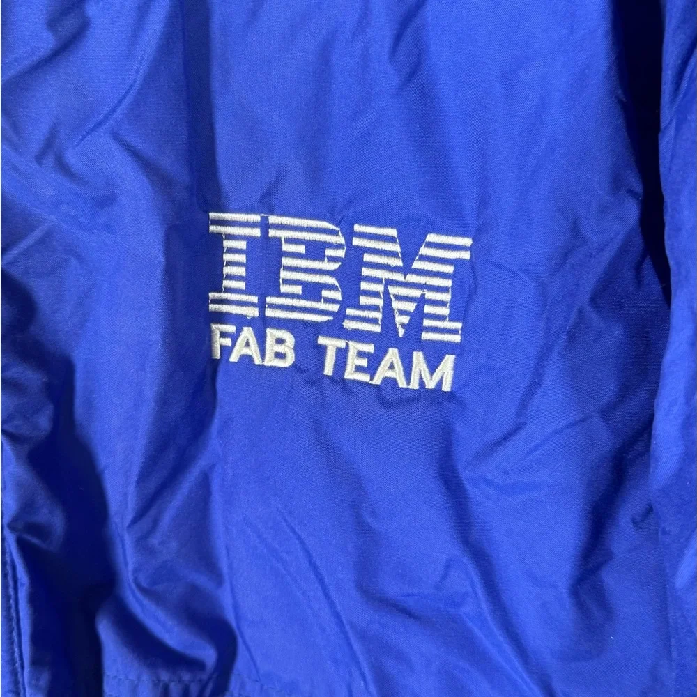 IBM Vintage Royal Blue Puffer Jacket with Teal Trim